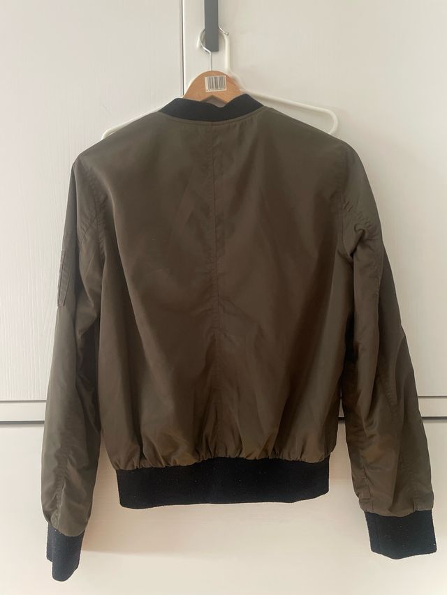 Chaqueta bomber verde oscuro, talla pequeño