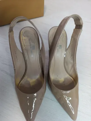 Zapatos Salón L Gloria Ortiz Talla 37 Beige