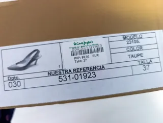 Zapatos Salón L Gloria Ortiz Talla 37 Beige