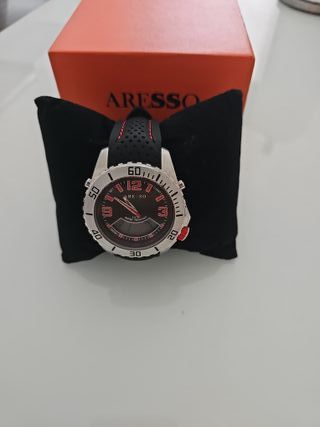 Reloj Aresso Plata y Rojo
