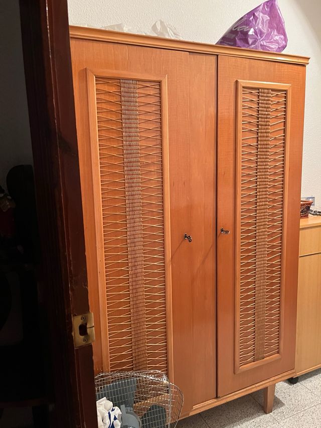 Armadio in legno a 2 ante