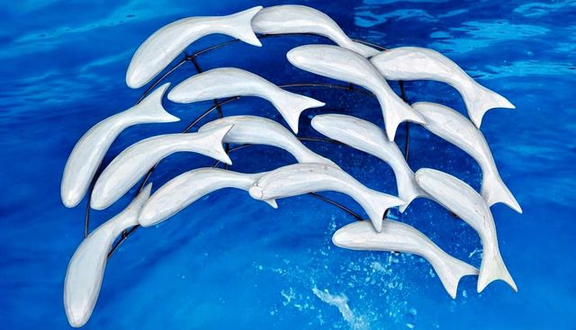 Peces de madera decorativos