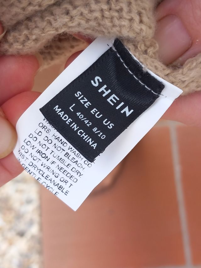 Vestido mujer beige Shein talla L 38-40