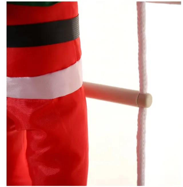 Babbo Natale scalatore con scala 25 cm