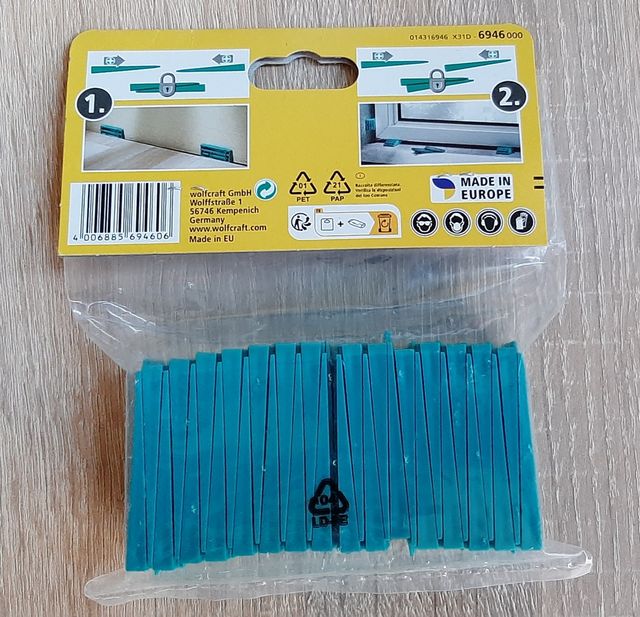 Cuñas universales Wolfcraft 30uds + 20 de regalo