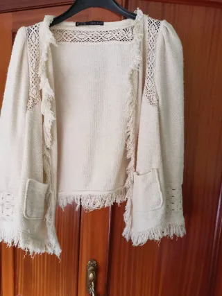 Chaqueta Zara Beige Talla S