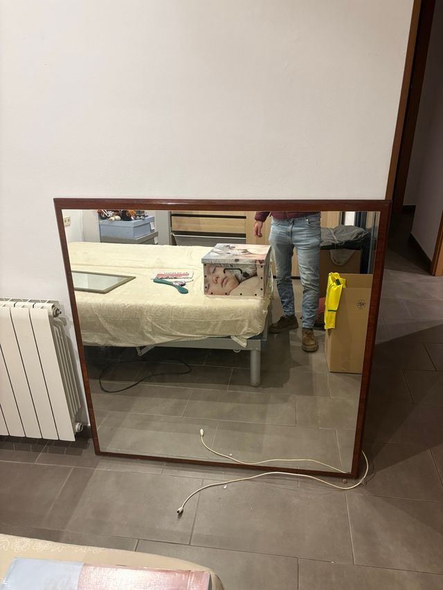 Espejo grande marco madera