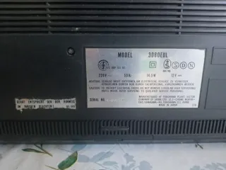 Radiocassette con TV JVC Vintage Negro