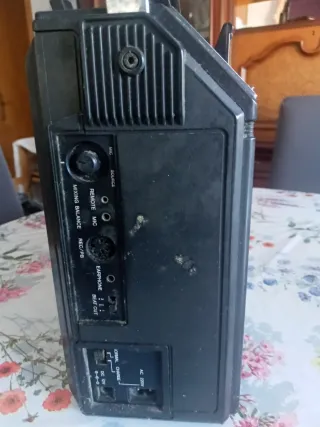Radiocassette con TV JVC Vintage Negro