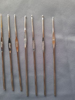 Juego de agujas de crochet de acero