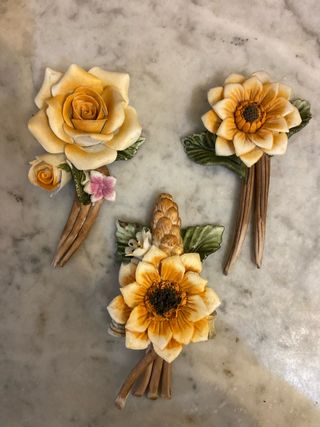 3 Fiori Ceramica Decorativi