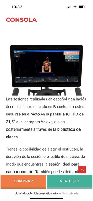 Bici Spinning Volava Alta Gama PALENCIA