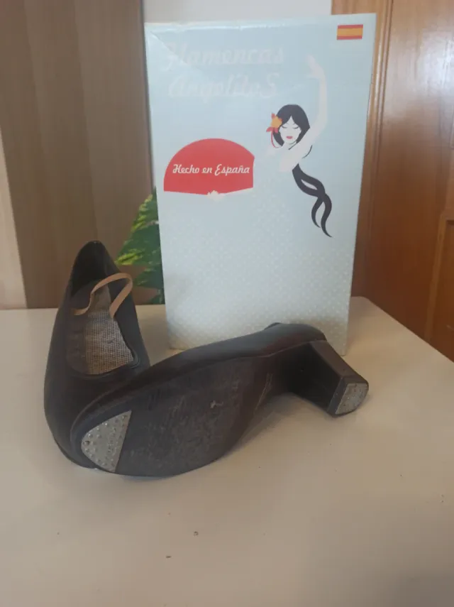 Zapatos Flamenco Semiprofesional Negros