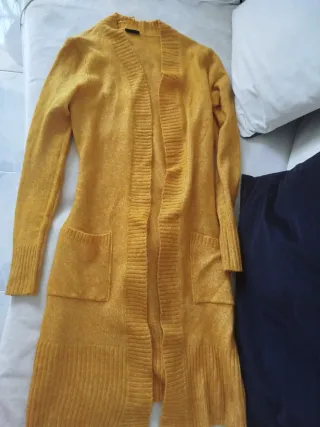 Cardigan donna in lana giallo
