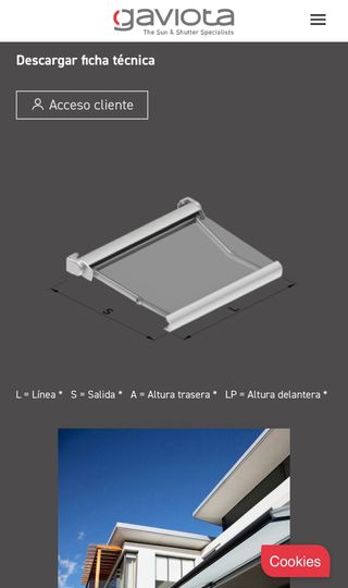 Toldo eléctrico retráctil exterior con cajón 2,80