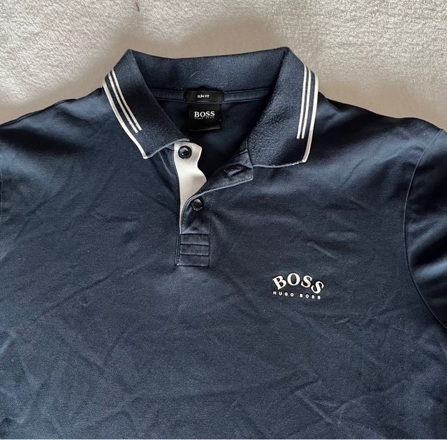 Polo Hugo Boss Slim Fit Azul Marino Talla M