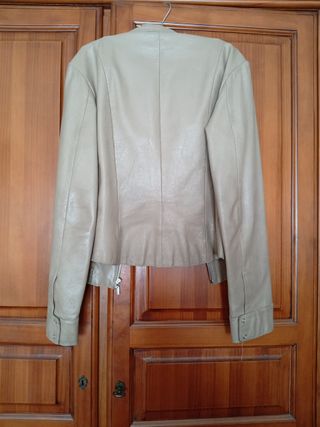 Cazadora Piel Vintage Mango Talla S