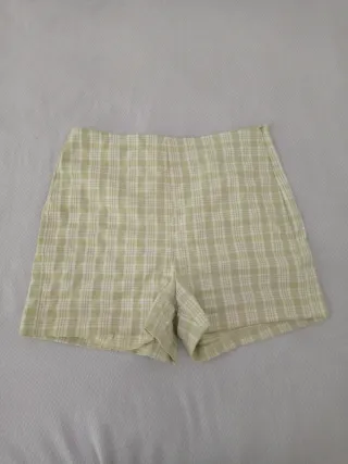 Pantaloncini vita alta a quadri