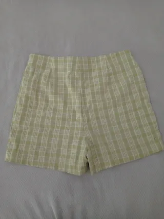 Pantaloncini vita alta a quadri