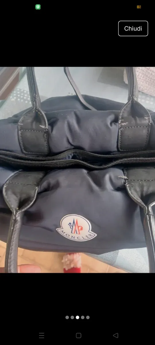 Borsa Moncler trapuntata nera