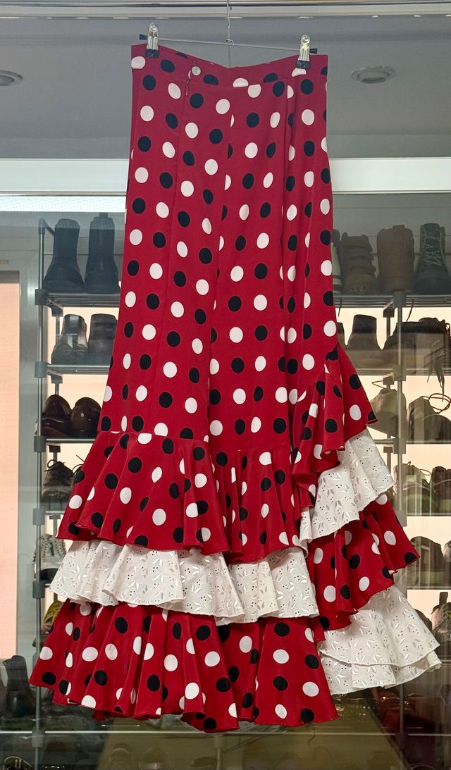 Conjunto Flamenca Lunares Rojo Talla M