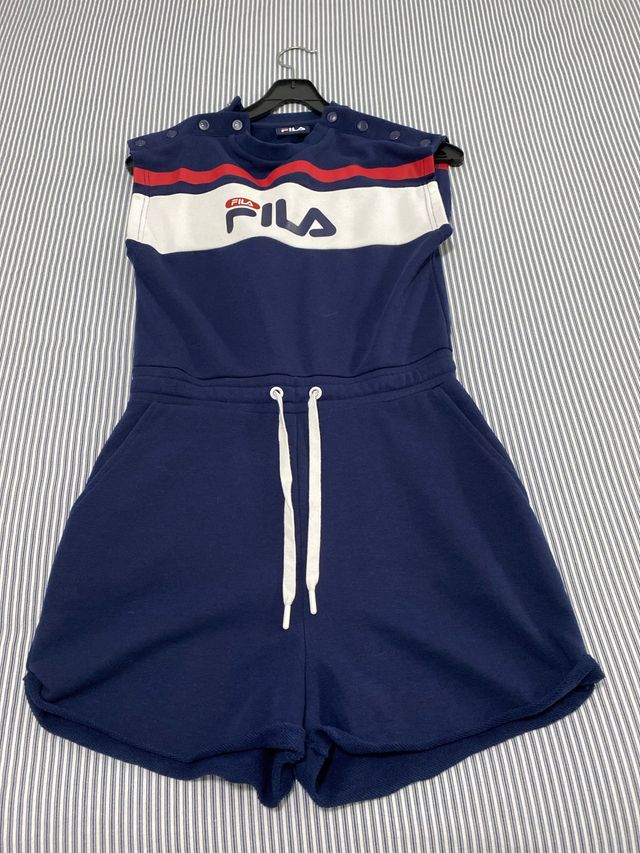 Vestido pantalón Fila mujer azul y blanco
