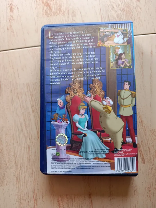 Cinta VHS La Cenicienta 2 Disney Español
