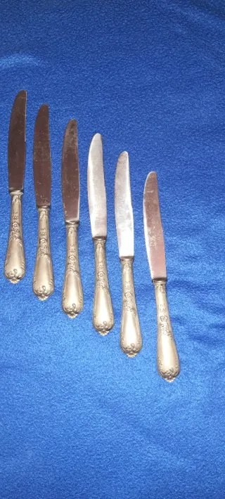 Set 6 Coltelli Vintage Argento