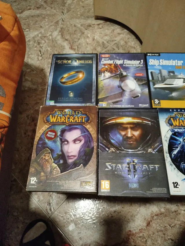Lote 6 Juegos PC: WoW, StarCraft, LOTR, etc.