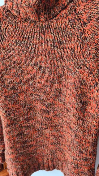 Jersey jaspeado cuello alto talla M de ZARA