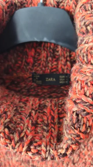 Jersey jaspeado cuello alto talla M de ZARA