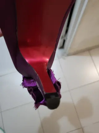 Zapatos de tacón morados talla 39