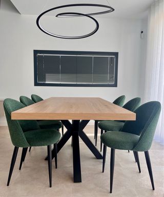 Mesa de comedor madera y metal