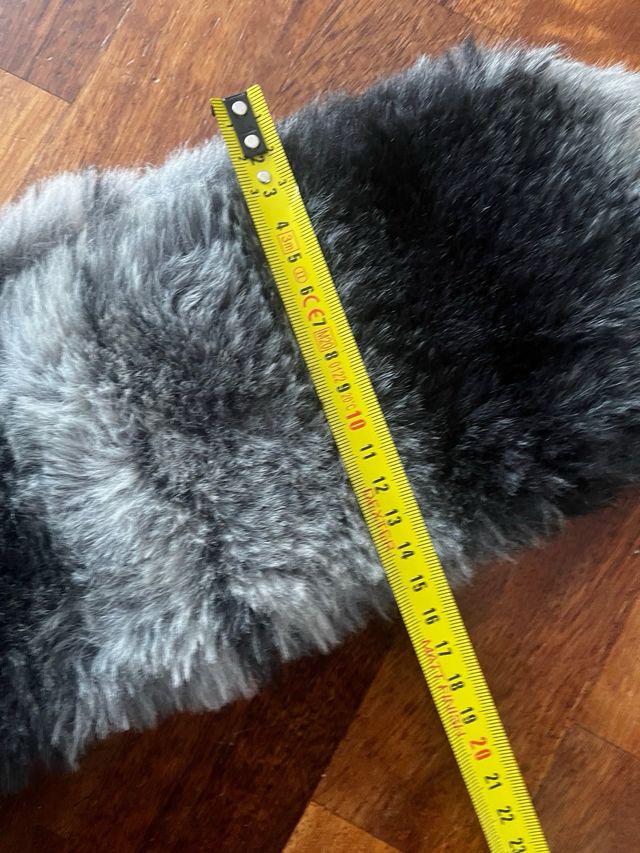 Collo ecopelliccia vintage nero/grigio