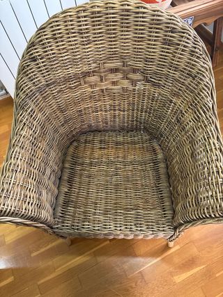 Sillón de mimbre