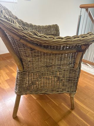 Sillón de mimbre
