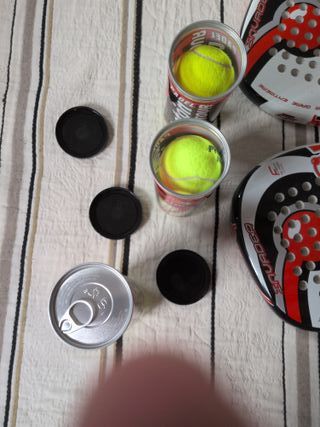 2 Raquetas Padel Proton + 3 Tubos Bolas