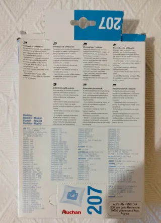 Bolsas aspirador multimarca 207 - 4 uds. Sin usar.