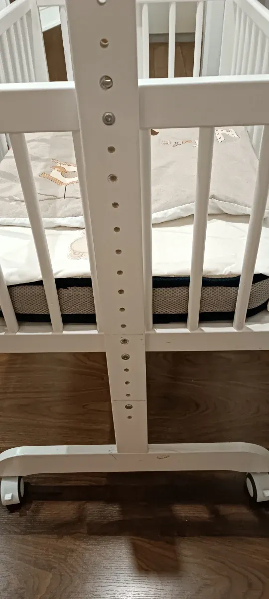 Minicuna colecho blanco mate