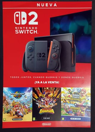 Lámina A4 Lanzamiento Switch 2