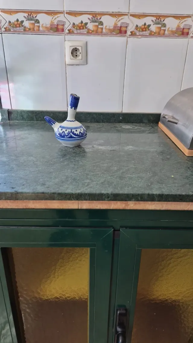 Porrón de Andújar Cerámica Azul y Blanco