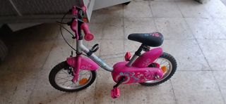 Bicicleta niña Decathlon 14 con ruedines