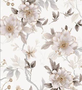 PAPEL PINTADO AUTOADHESIVO FLORES BEIGE