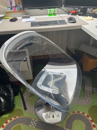 Silla de escritorio moderna transparente