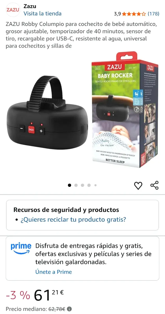 Balanceador ZAZU Baby Rocker.