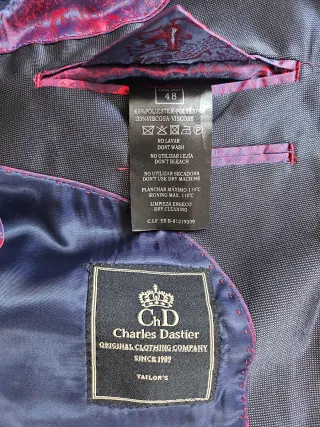 Traje azul de caballero T.48