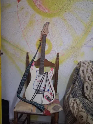 Guitarra Eléctrica Blanca