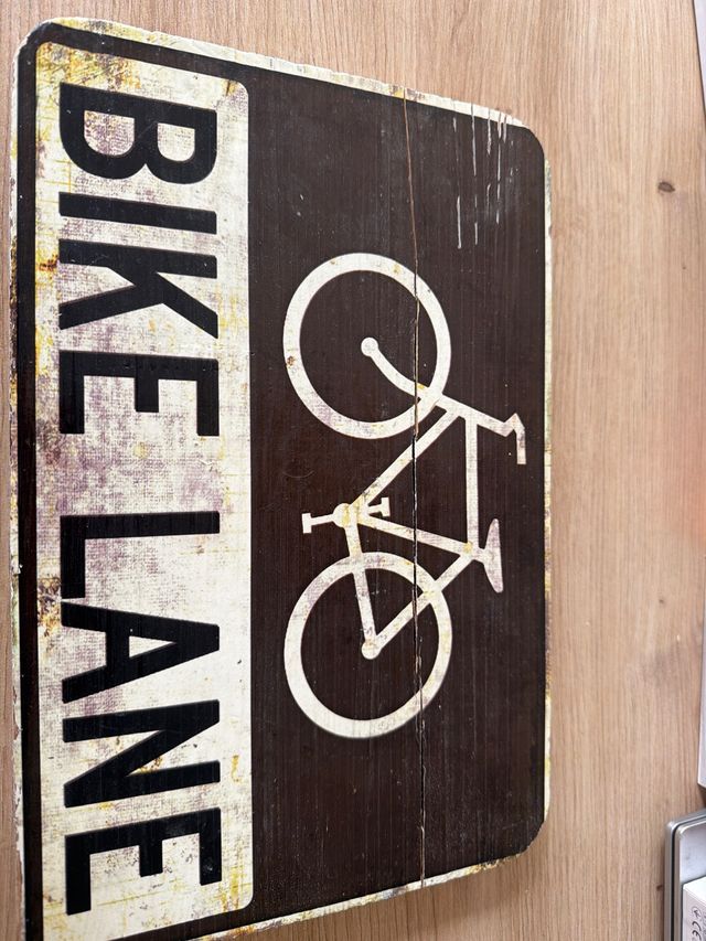 Señal Bike Lane con bicicleta