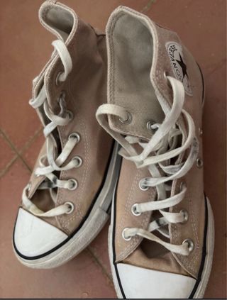 Converse Beige Plataforma Mujer