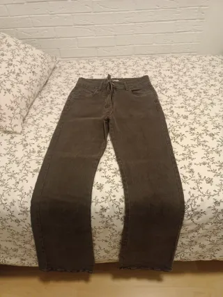 Pantalón tejano mujer marrón